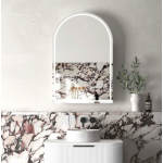 Archie Matte White Arch Led Mirror Shaving Cabinet 600*900